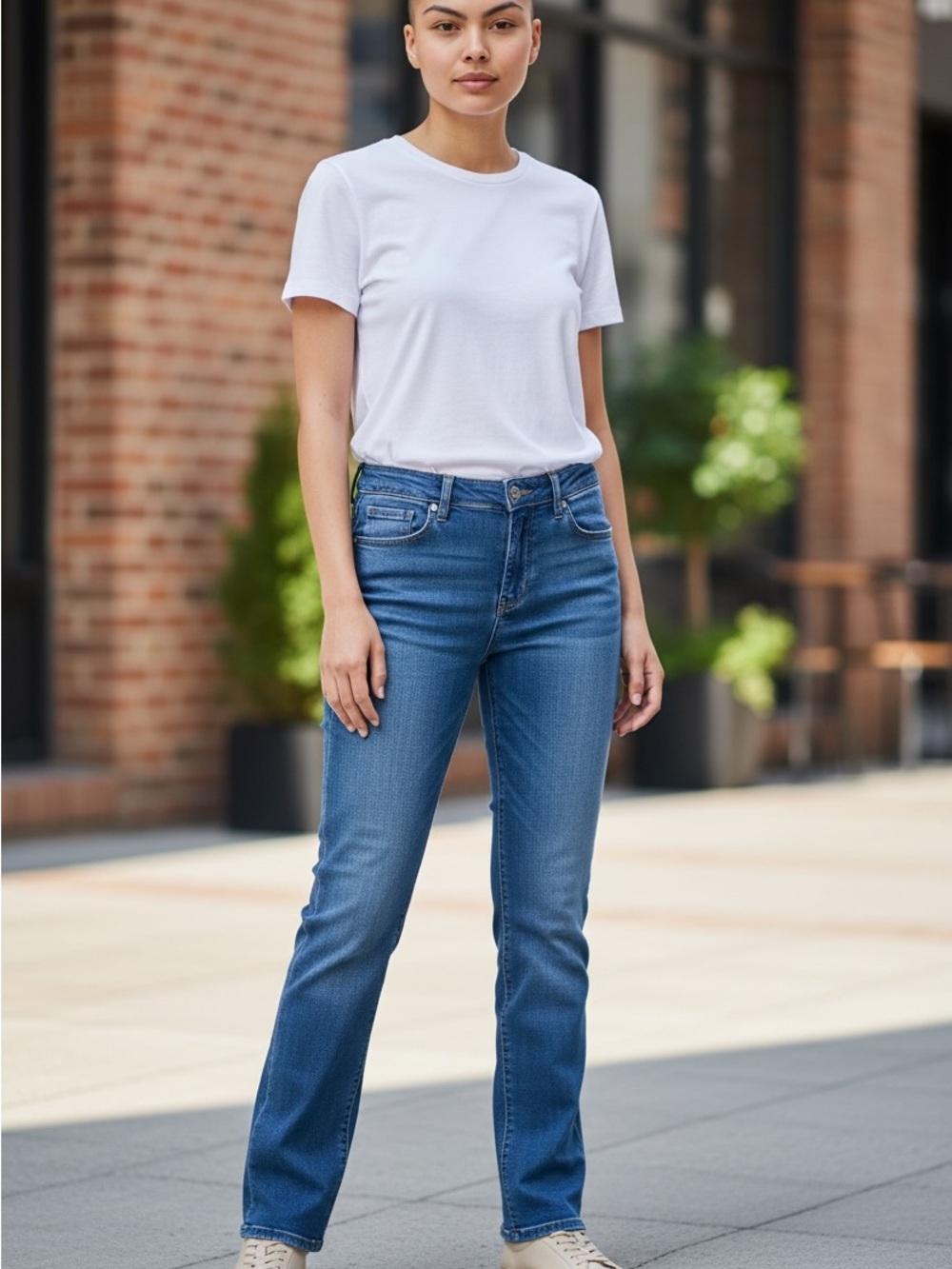 Vera Wang Mid Blue Straight Leg Jeans